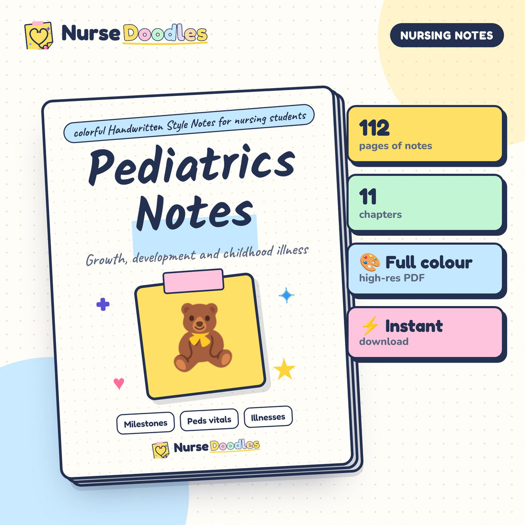 Pediatrics Notes – NurseDoodles Handwritten Style Notes PDF